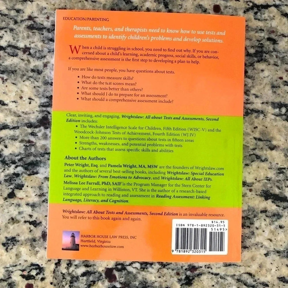 WrightsLaw All About Tests Assessments Second Addition Special‎ Education NWT - Picture 2 of 8